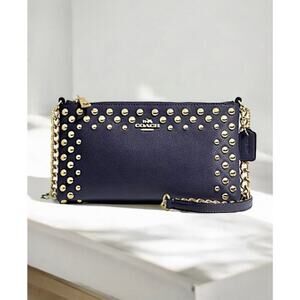 Coach F53140 Quinn Studded Crossgrain Crossbody Bag